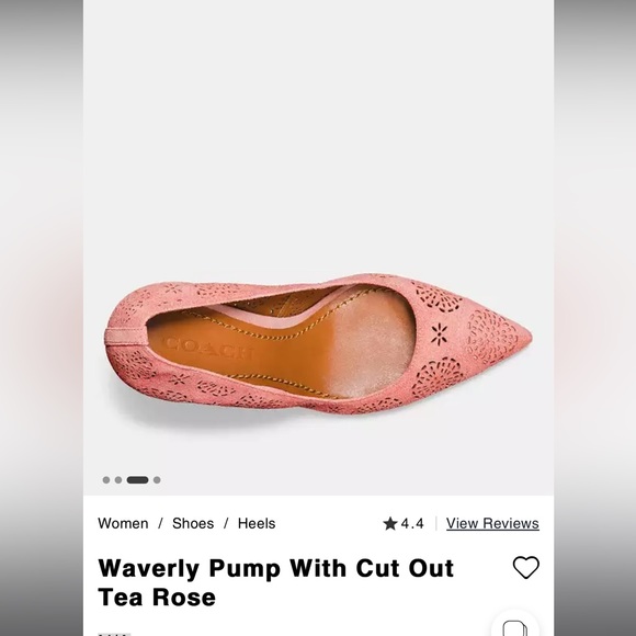 NEW Size 7 Coach Waverly heels in tea rose - Picture 3 of 9